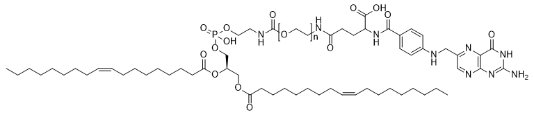 DOPE-PEG-Folate, MW 2,000 structure diagram