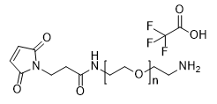 Mal-PEG-amine TFA salt, MW 10,000 structure diagram