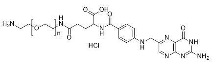 Folate-PEG-amine HCl Salt, MW 5,000 structure diagram