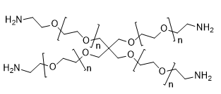 4-arm-PEG-NH2, MW 5,000 structure diagram