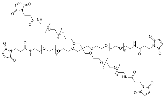 4arm-PEG-Maleimide, MW 5,000 structure diagram
