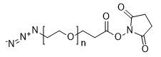 Azido-PEG-NHS ester, MW 10,000 structure diagram
