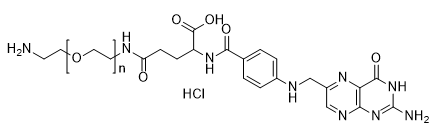 Folate-PEG-amine HCl Salt, MW 2,000 structure diagram