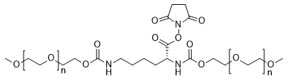 m-PEG-Lys-NHS ester, MW 40,000 structure diagram