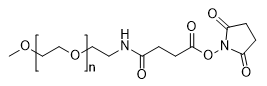 m-PEG-Succinimidyl Amido Succinate, MW 20,000 structure diagram