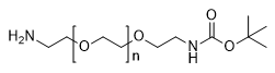 Boc-NH-PEG-amine (MW 2000) structure diagram