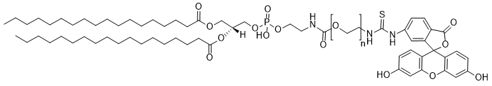 DSPE-PEG-FITC, MW 5,000 structure diagram