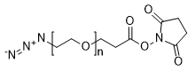 Azido-PEG-NHS ester, MW 5,000 structure diagram