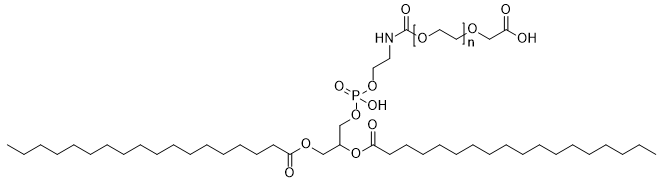 DSPE-PEG-CH2COOH, MW 2,000 structure diagram