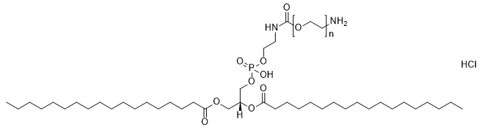 DSPE-PEG-amine HCl salt, MW 2,000 structure diagram