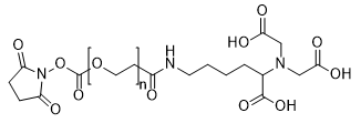 Nitrilotriacetic-PEG-NHS ester, MW 5,000 structure diagram
