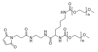 m-PEG-Lys-MAL, MW 40,000 structure diagram