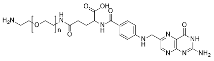 NH2-PEG-FA, MW 2,000 structure diagram