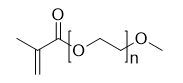 Poly(ethylene glycol) methyl ether methacrylate (MW 500) structure diagram