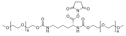 m-PEG-Lys-NHS ester, MW 20,000 structure diagram