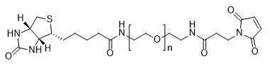 Biotin-PEG-Mal, MW 1,000 structure diagram