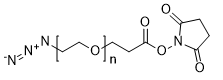 Azido-PEG-NHS ester, MW 20,000 structure diagram