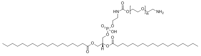 DSPE-carbamate-PEG-amine, MW 2,000 structure diagram