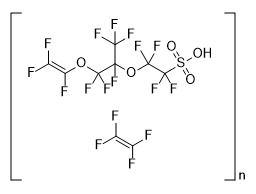 Perfluoro-3,6-dioxa-4-methyl-7-octenesulfonic acid-tetrafluoroethylene copolymer structure diagram
