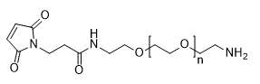 Mal-PEG-NH2 average Mw1000 structure diagram