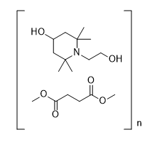 Poly(4-hydroxy-2,2,6,6-tetramethyl-1-piperidineethanol-alt-1,4-butanedioic acid) structure diagram
