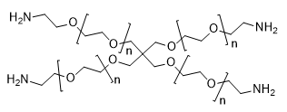 4arm-PEG-NH2, MW 2,000 structure diagram