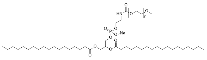 mPEG-DSPE sodium, MW 2,000 structure diagram
