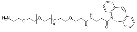 DBCO-PEG-NH2, MW 20,000 structure diagram