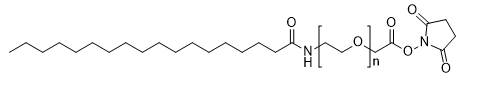 Stearic acid-PEG-NHS, MW 2,000 structure diagram