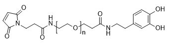 Mal-PEG-dopamine, MW 1,000 to MW 20,000 structure diagram