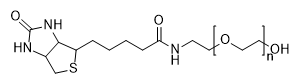 Biotin-PEG-OH, MW 1,000 structure diagram