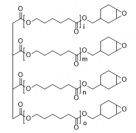 ε-Caprolactone-modified tetrakis(3,4-epoxycyclohexylmethyl)butane-1,2,3,4-tetracarboxylate structure diagram
