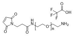 Mal-PEG-amine TFA salt, MW 2,000 structure diagram