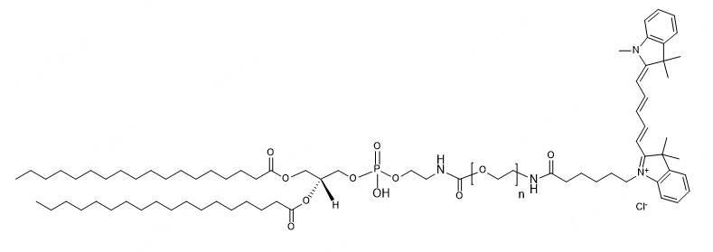 DSPE-PEG-Cy5, MW 2,000 structure diagram