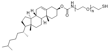 Cholesterol-PEG-Thiol, MW 2,000 structure diagram