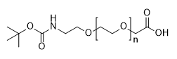 Boc-NH-PEG-COOH, MW 2,000 structure diagram