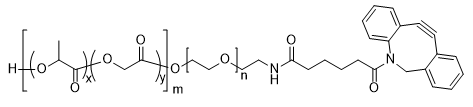 PLGA(5k)-PEG(5k)-DBCO structure diagram