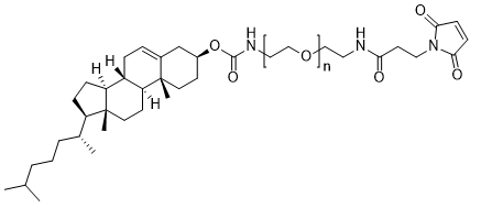 Cholesterol-PEG-MAL, MW 5,000 structure diagram