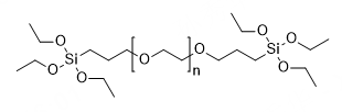 Bis(3-triethoxysilylpropyl) polyethylene oxide (PEG25-30) structure diagram