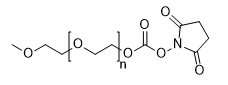 m-PEG-Succinimidyl Carbonate, MW 2,000 structure diagram